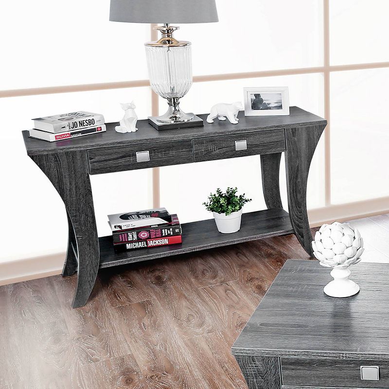 Arcana 2 Drawer Sofa Table Gray - HOMES: Inside + Out, 4 of 5
