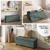 StorageBud Storage Ottoman for Bedroom End of Bed, Fabric Storage Bench, Large Storage Ottoman Bench, Entryway Bench with Storage - 3 of 4