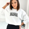 Simply Sage Market Women's Graphic Sweatshirt Embroidered Mama- White Embroidery - 2 of 3