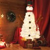 NicBex 4ft Prelit Snowman Shaped Artificial Christmas Tree with 380 Branch Tips and 100 LED Lights for Decorations, White - 4 of 4