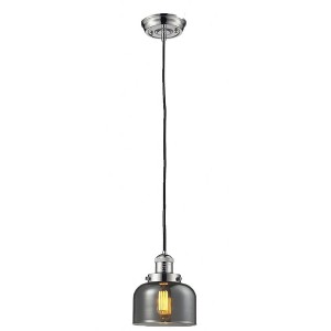 Bell - 1 Light Cord Hung Mini Pendant In Industrial Style-10 Inches Tall and 8 Inches Wide - 1 of 1
