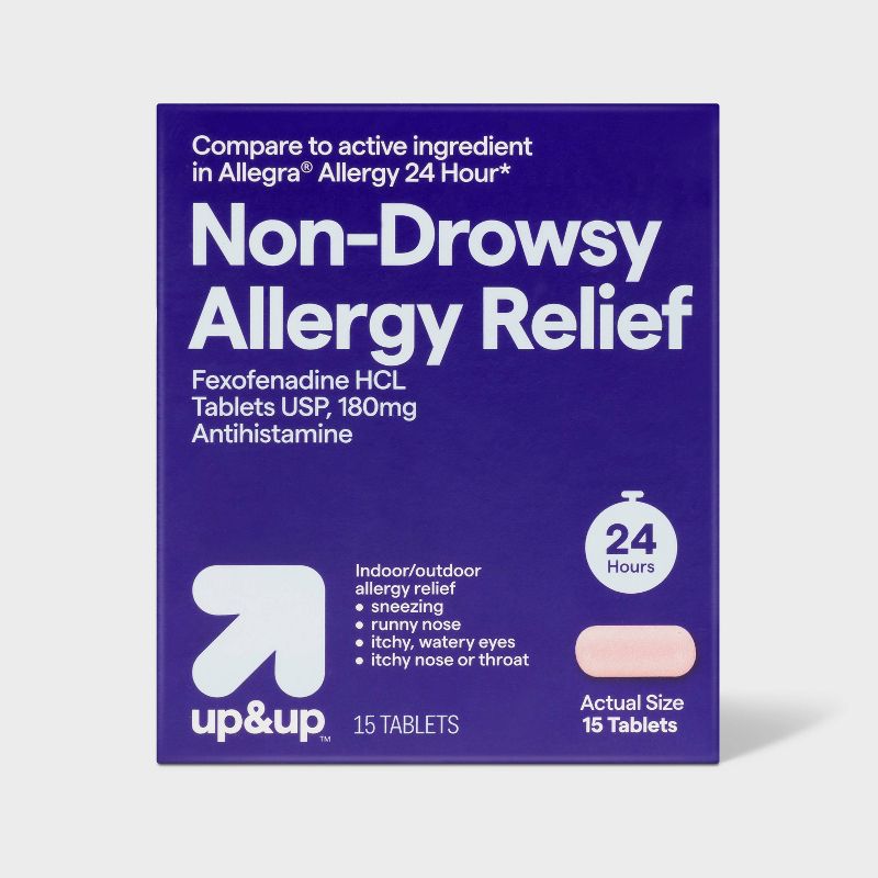 Fexofenadine Hydrochloride Allergy Relief Tablets - up & up™, 1 of 6