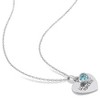 EVERLY JEWELRY | Sterling Silver 2/5ct TGW Sky Blue Topaz "Love You Forever" Heart Pendant with Chain, 18 inc - 4 of 4