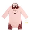 Hudson Baby Infant Girls Cotton Bodysuit, Pant and Shoe Set, Sweetheart Bows - 2 of 4