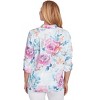 Alfred Dunner Womens Floral Watercolor Button Down Top - 2 of 4