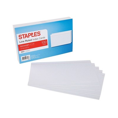 Staples 5X8 HVY LND INDXCRD WHT 100CT 2622137