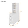 Modern End Table with Drawers, Corner Sofa Side Table with Open Shelves, Bedroom Nightstand for Small Spaces, Side Table for Living Room - 3 of 4