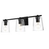 Elegant Lighting Kacey 3 light Black and Clear Bath Sconce - 2 of 4