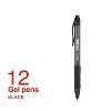 STAPLES AURA GEL RETRACTABLE PENS 0.7MM BLACK 12PK (29195) 2072167 - 2 of 4