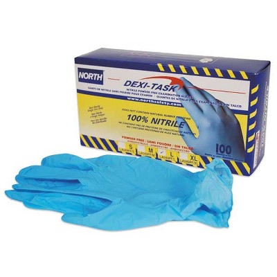 Honeywell North  Disposable Gloves,Nitrile,9,Blue,PK100 LA049PF/L-H5