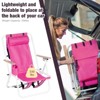CAVINAS 2PC Folding Beach Chair with Wood Handrail & Headrest Pillow,Adjustable 4-Position Portable Chair for Outdoor,Lawn,Backyard - 4 of 4