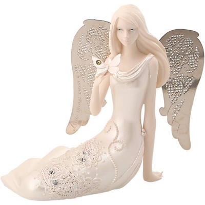 Pavilion Gift Company - August Birthstone Angel - 3.5" August Angel with Peridot Butterfly - Decorative Objects