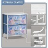 Sorbus Nightstand with 2 Drawers - Steel Frame, Wood Top & Easy Pull Fabric Bins - Great for Home, Bedroom, Office & College Dorm - Tie Dye Blue - 4 of 4