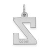 Black Bow Jewelry Sterling Silver Amanda Collection Medium Block Style Initial Z Pendant - 3 of 4
