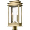 Livex Lighting Princeton 2 - Light Post Light in  Antique Brass/Polished Chrome Stainless Steel - 3 of 4