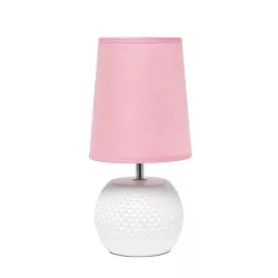 Studded Texture Ceramic Table Lamp Pink - Simple Designs