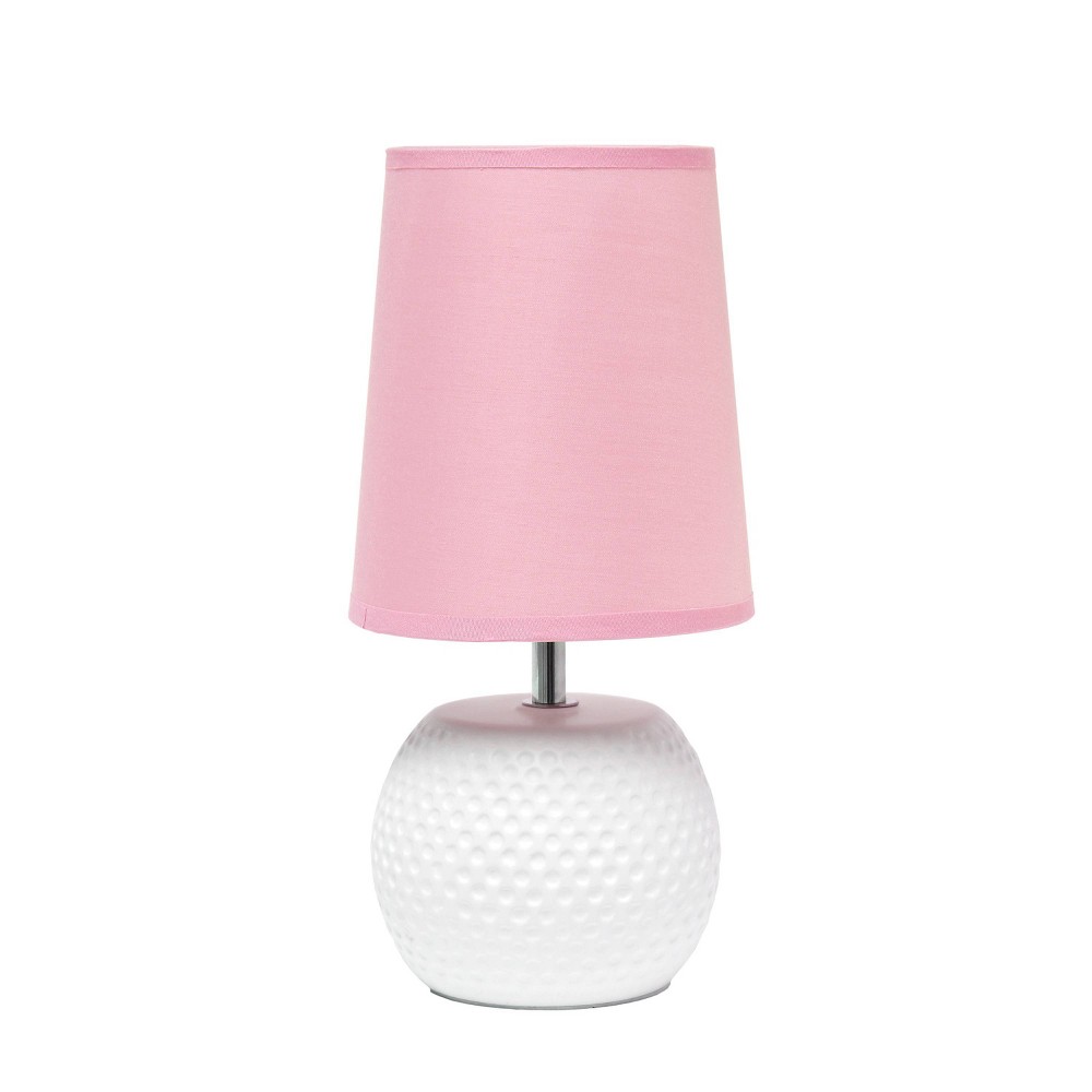 Photos - Floodlight / Garden Lamps Studded Texture Ceramic Table Lamp Pink - Simple Designs