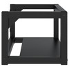 vidaXL Wall-mounted Bathroom Washbasin Frame Black 23.2 in. x 15 in. x 12.2 in. Iron - 4 of 4