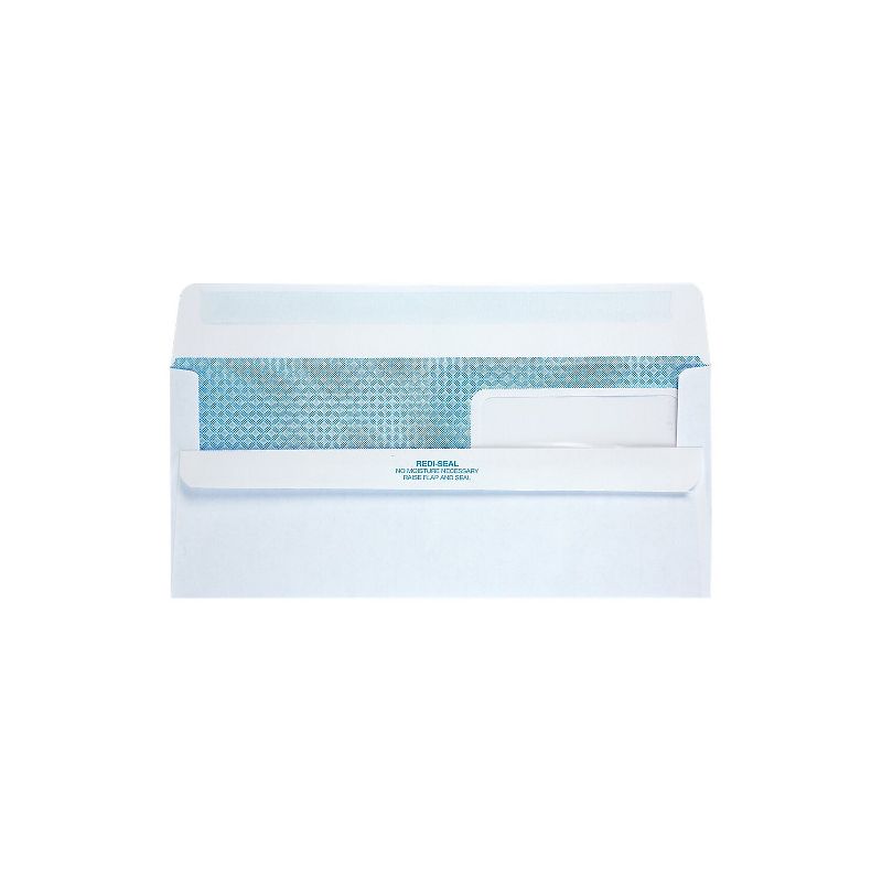 Quality Park Redi Seal Envelope #10 4 1/8 x 9 1/2 Double Window White 500/Box 24559, 3 of 6