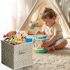12-inch Foldable Cube Storage Set (6-Piece),Wardrobe Organizer Boxes,Toy & Clothing Storage Containers,Rattan Weave with Printed Pattern,Brown - 2 of 4