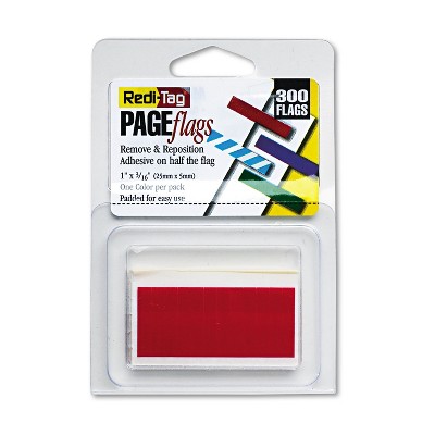 Redi-Tag Removable/Reusable Page Flags Red 300/Pack 20022