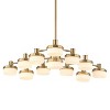 Uttermost Wedge LED Chandelier – 12-Light Contemporary Brass Fixture with Opal Shades and Long Life LEDs - 2 of 4