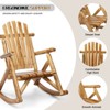 Karl Home | 38 in. Solid Wood High Back Outdoor Rocking Chair - 3 of 4