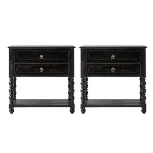 Jerardo 30 Tall 2-Drawer End Table with Built-in Charging Outlets Set of 2|ARTFUL LIVING DESIGNS - 1 of 4