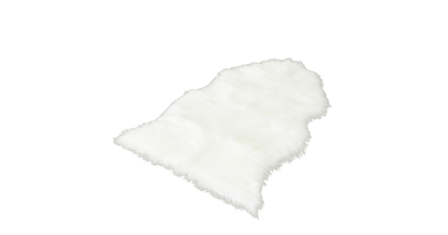 Walk on Me Faux Fur Super Soft Rug With Non-slip Backing 2'x3' White