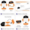 Big Dot of Happiness Orange Grad - Best is Yet to Come - Fill-In Cards - Orange Graduation Party Fold and Send Invitations - Set of 8 - 3 of 4