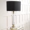 Vienna Full Spectrum Stephan Traditional Table Lamp 30" Tall Clear Crystal Antique Brass Black Drum Shade for Bedroom Living Room Bedside Nightstand - 2 of 4
