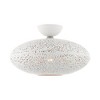 Livex Lighting Charlton 1 - Light Semi-Flush Mount in  White/Brushed Nickel - 2 of 4