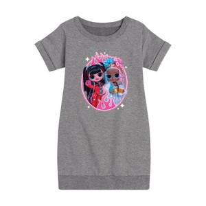 Girls' - LOL Surprise! - Sweet & Spicy Babes Graphic Short Sleeve Fleece Dress - 1 of 4