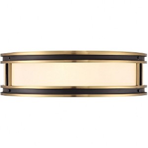 Savoy House Alberti 4 - Light Flush Mount in  Matte Black/Warm Brass - 1 of 3