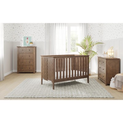 Child Craft Atwood Euro 3-Piece Nursery Set with 3-in-1 Convertible Crib, Dresser, and Chest