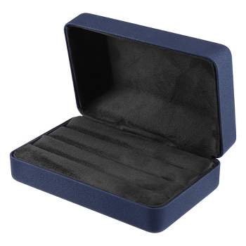 Benevolence La Plush Velvet Travel Jewelry Box Organizer - Cyan Blue