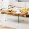 NicBex Modern Marble-Patterned Coffee Table with Tempered Glass Legs,Rectangular Tea Table,Center Table for Living Room - 2 of 4
