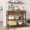Console Tables for Entryway, Small Entryway Table with 2 Drawers, Narrow Console Table with Storage Shelves for Living Room Table - 2 of 4