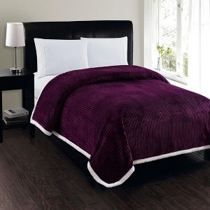Plazatex Soft Plush Corduroy High Pile Fleece Lined Oversized Blankets All Season Comfort for Bedroom or Lounging on Couch - 1 of 1