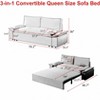 NicBex 70.1 Inch Velvet Pull Out Sofa Bed,Convertible Sleeper Sofa with 2 Pillows for Living Room,Apartment,Office,Gray - 4 of 4