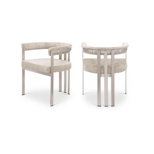 Meridian Furniture,Marcello Velvet Dining Chair, Set of 2 - 1 of 4
