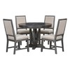 5-Piece Dining Set, Extendable Round Table and 4 Cushioned Chairs, Farmhouse Style for Kitchens and Dining Rooms - 2 of 3