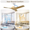 Sofucor 52" ABS Ceiling Fan Adjustable Height 6-Speeds Remote Control Without Light for Indoor and Outdoor - 2 of 4
