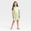 Girls' Short Sleeve Ribbed Dress - Cat & Jack - 3 of 3