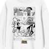 Saturday AM Clock Striker Manga Page Philomena Clock Adult White Crew Neck Sweatshirt - 2 of 3