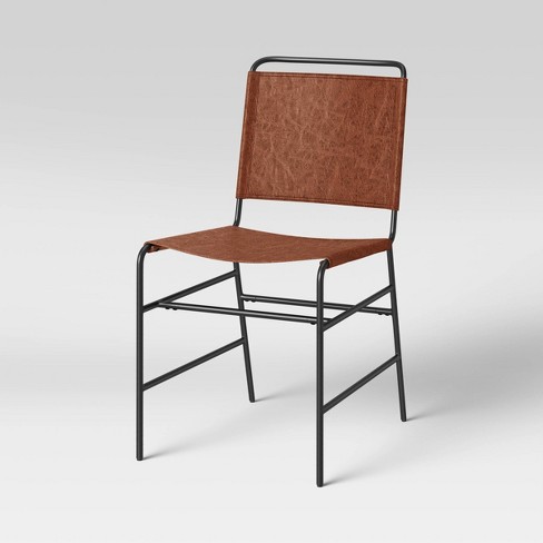 Ward Sling Metal Dining Chair Caramel, Caramel Color Dining Chairs