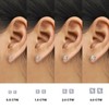 BRINJOY 2 Carat Moissanite 4 Prong Solitaire Stud Earrings in 18k White Gold Plating for Women - 4 of 4