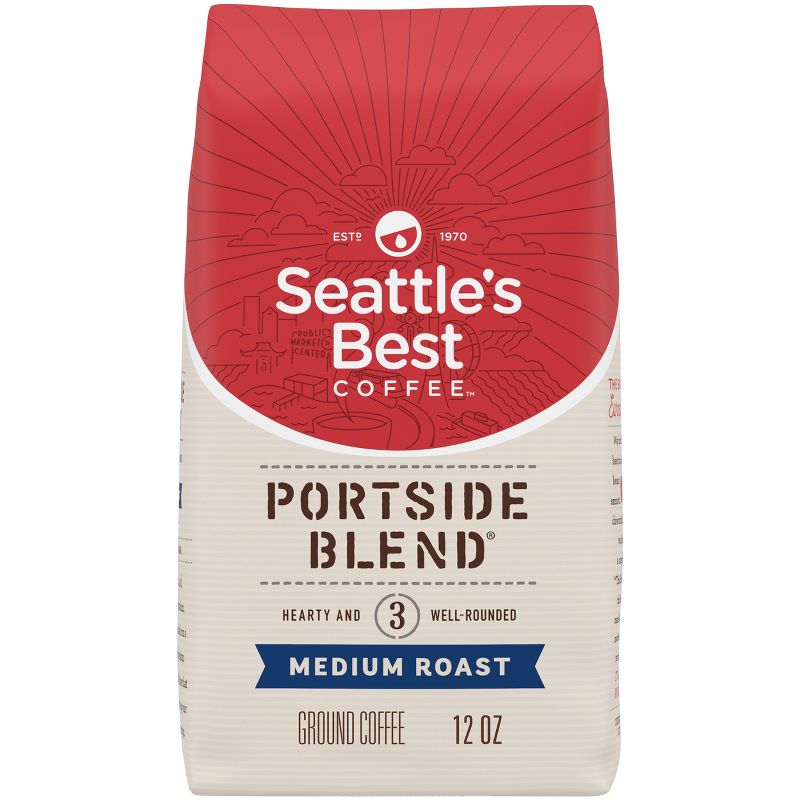 Seattle&#39;s Best Coffee Portside Blend Medium Roast Ground Coffee -12oz Bag, 1 of 5
