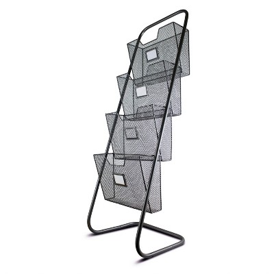 Metal Magazine Rack with Four Compartments - E2