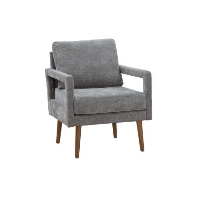 NicBex Chenille Accent Chair,Upholstered Living Room Chairs with Mid-Height Backrest,Mid-Century Modern Arm Chair,Accent Chairs for Living Room